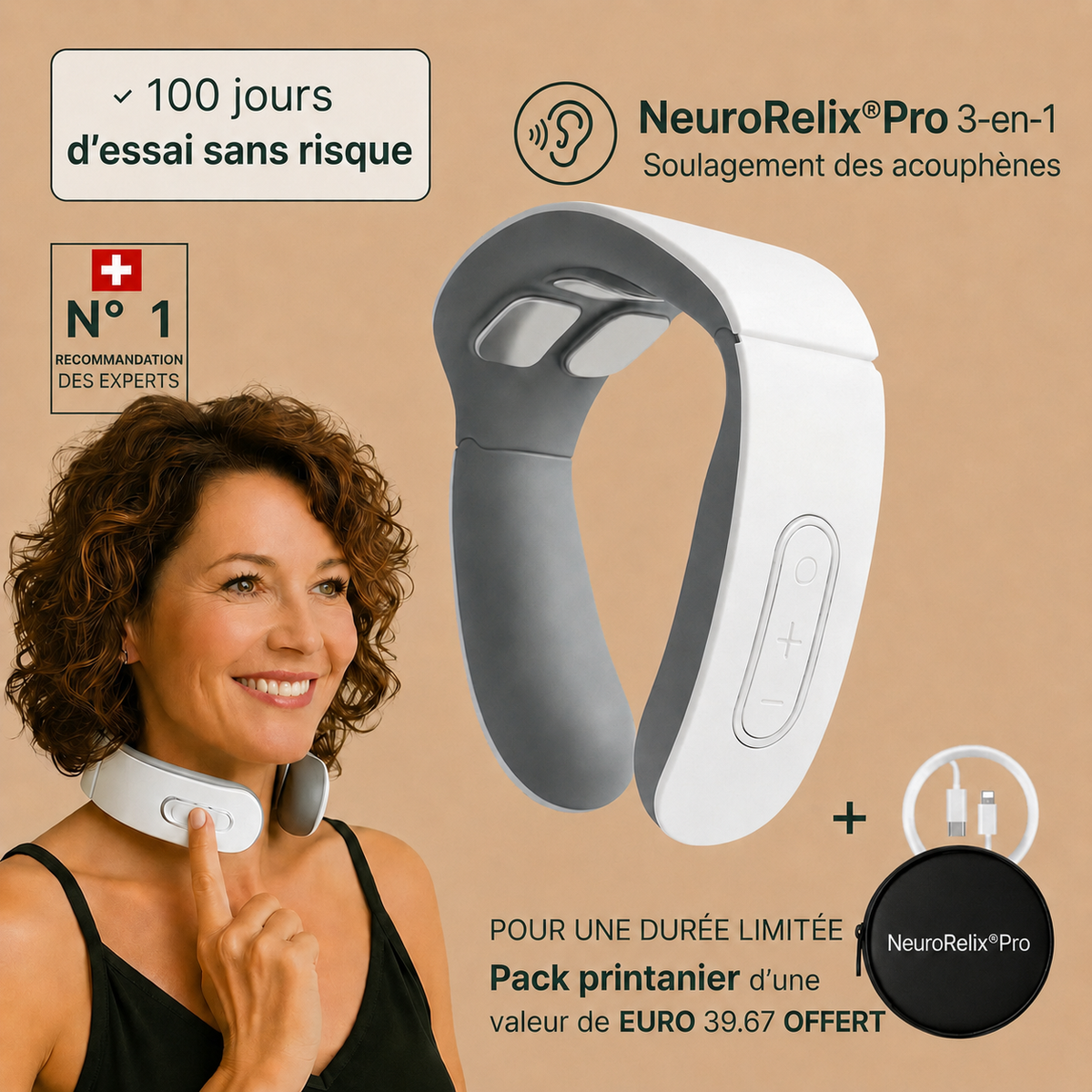 NeuroRelix®Pro 3-en-1 Solution contre les acouphènes